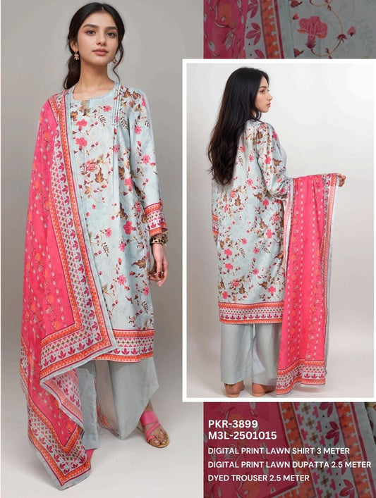 Mizaj afreen lawn 3pc